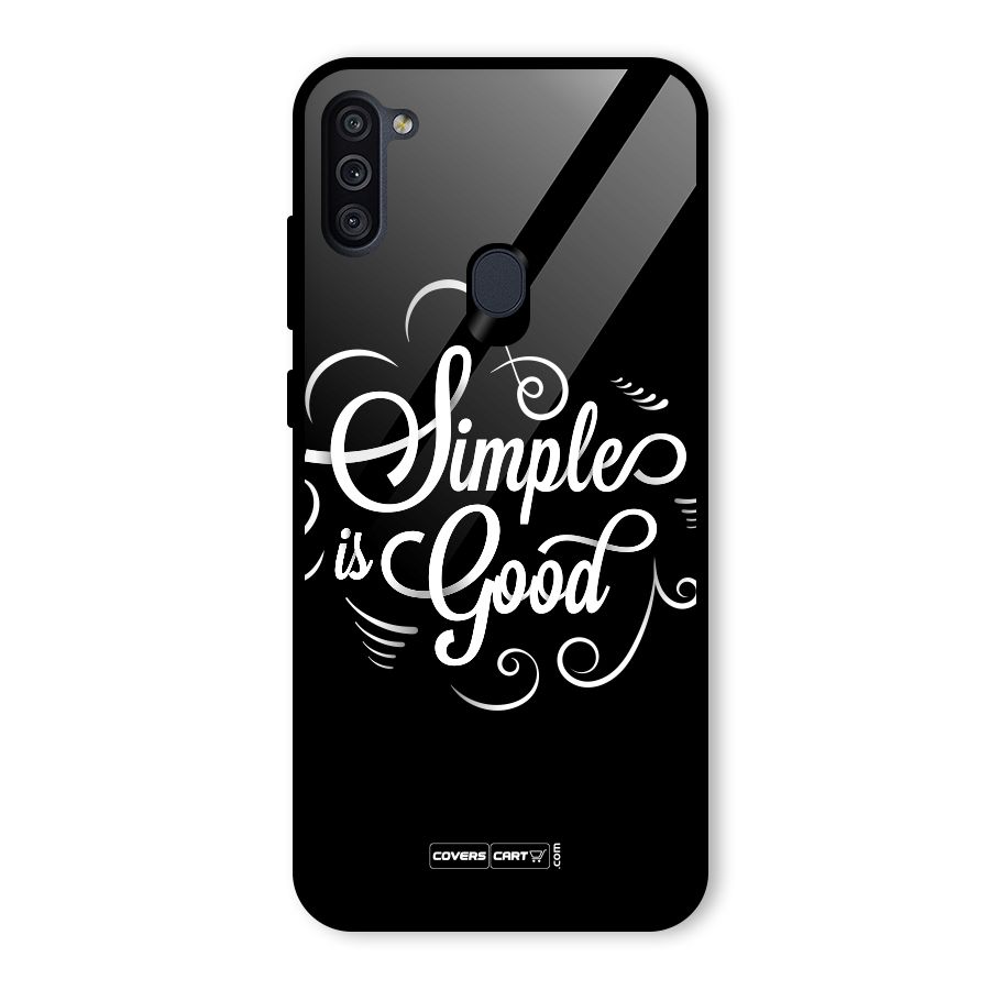 Simple is Good Glass Back Case for Galaxy M11