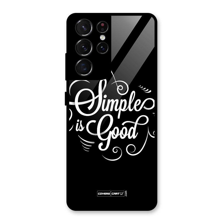 Simple is Good Glass Back Case for Galaxy S21 Ultra 5G