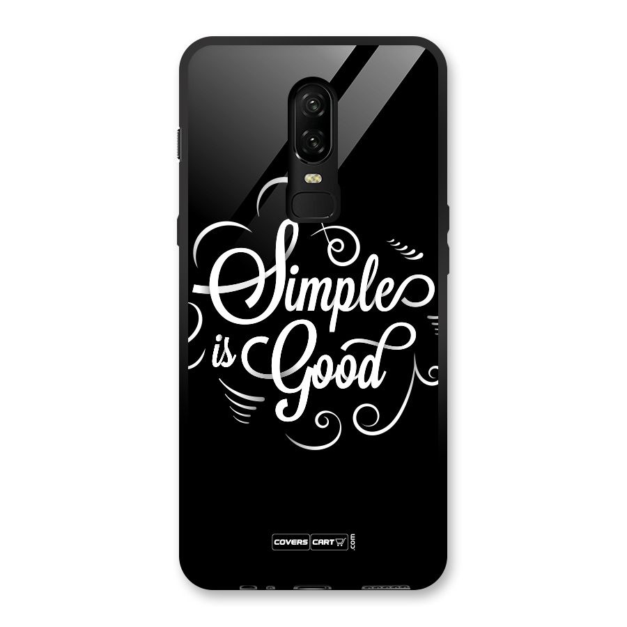 Simple is Good Glass Back Case for OnePlus 6