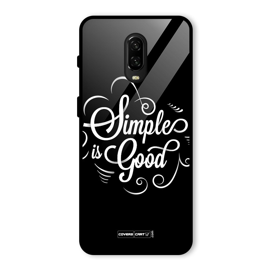 Simple is Good Glass Back Case for OnePlus 6T