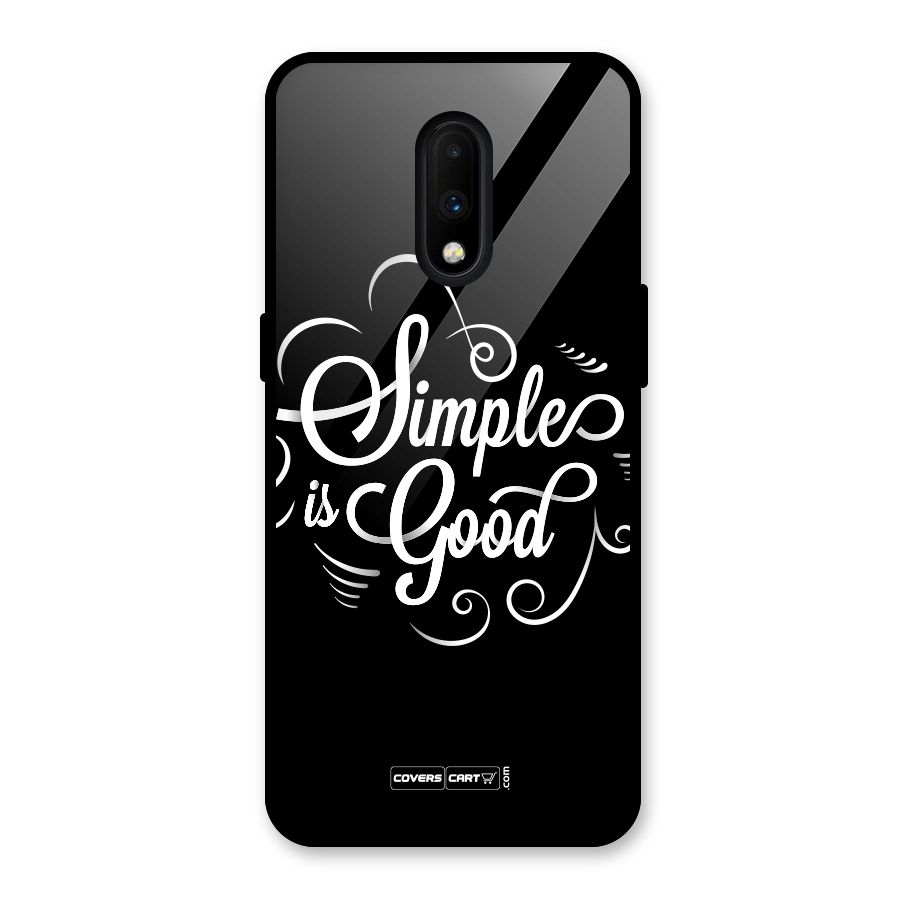 Simple is Good Glass Back Case for OnePlus 7