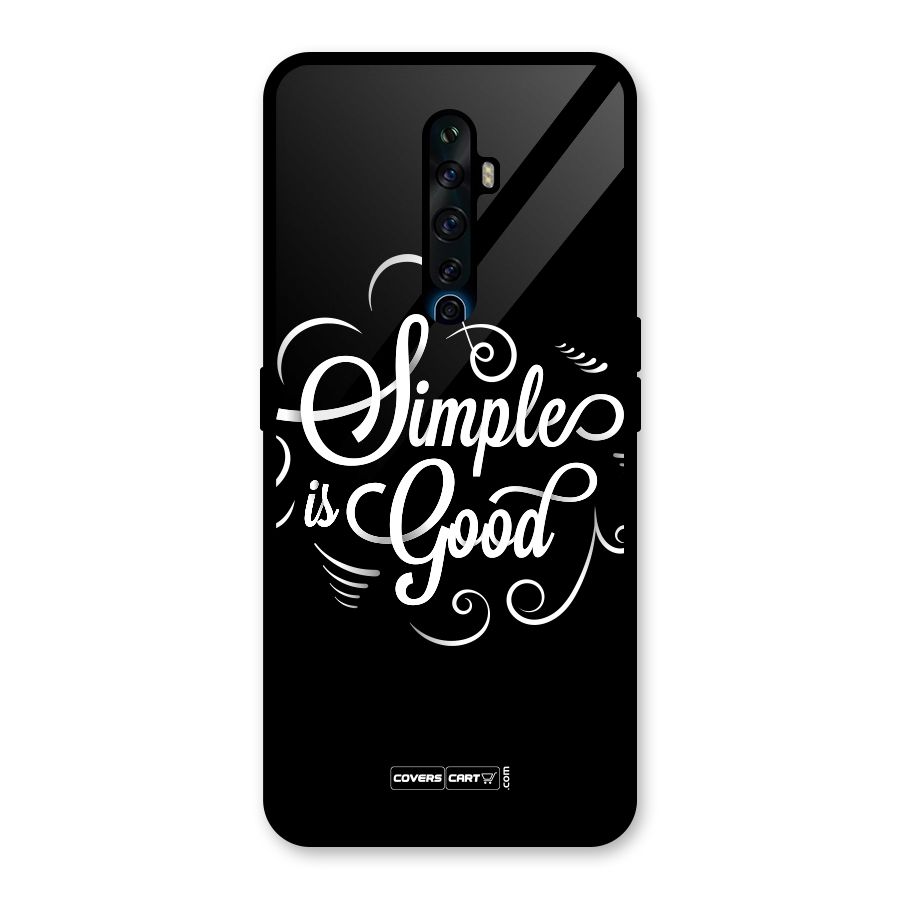 Simple is Good Glass Back Case for Oppo Reno2 Z