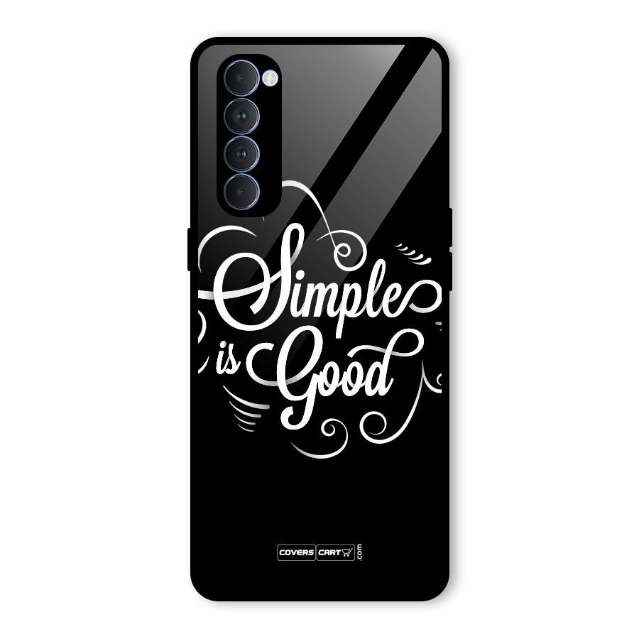 Simple is Good Glass Back Case for Oppo Reno4 Pro