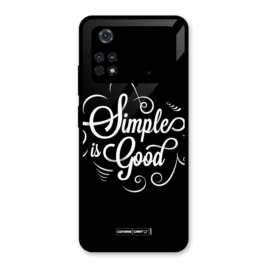 Simple is Good Glass Back Case for Poco M4 Pro 4G