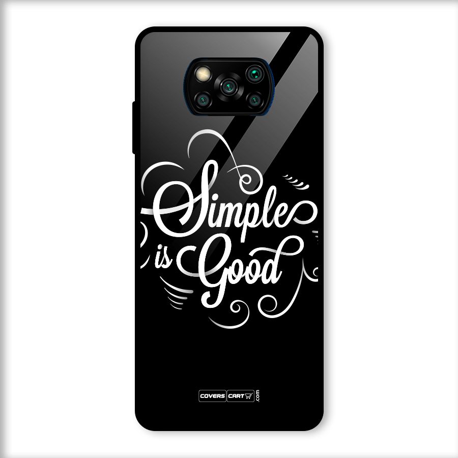 Simple is Good Glass Back Case for Poco X3