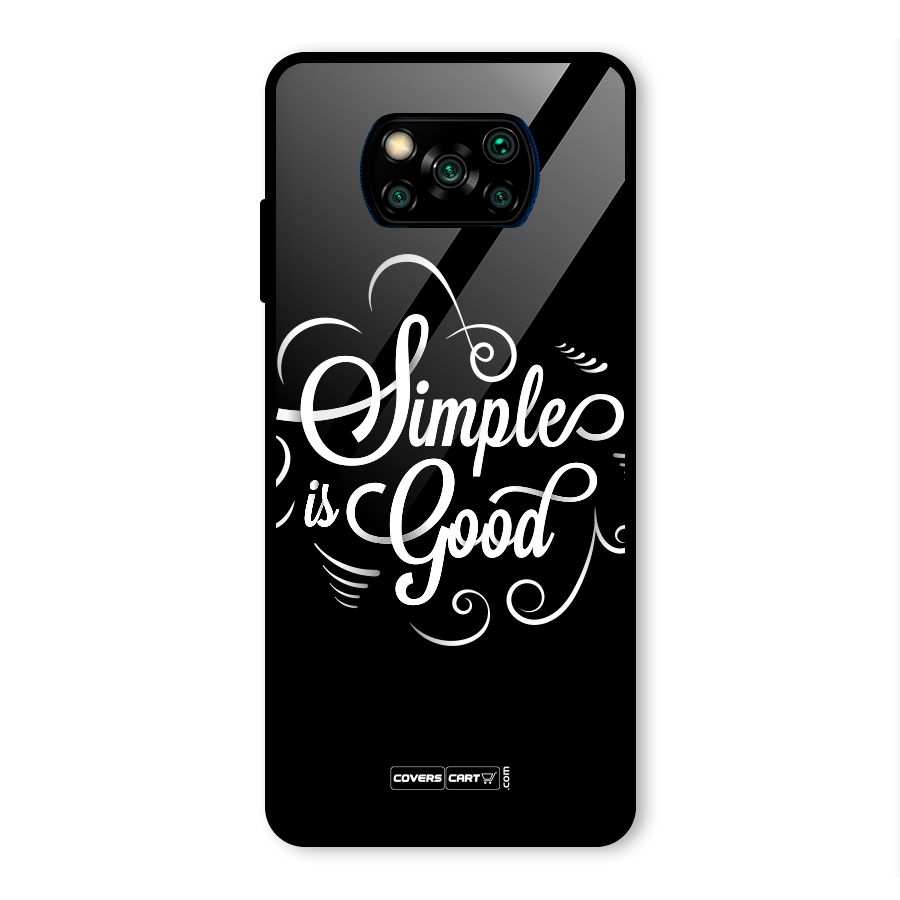 Simple is Good Glass Back Case for Poco X3 Pro
