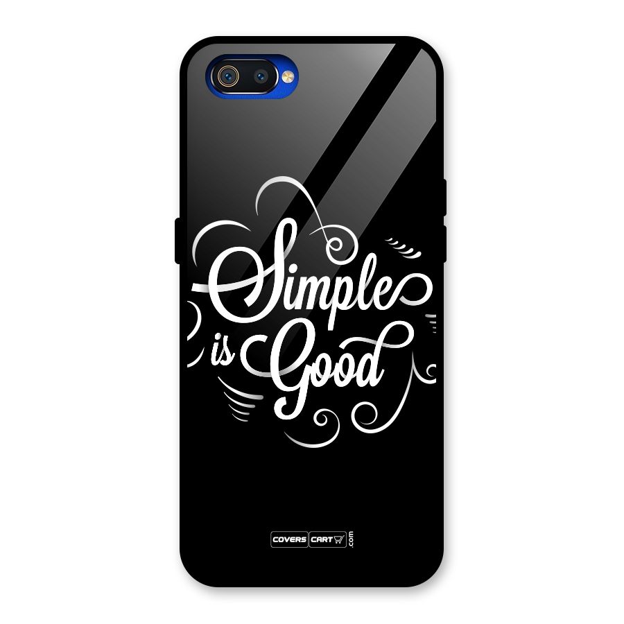 Simple is Good Glass Back Case for Realme C2