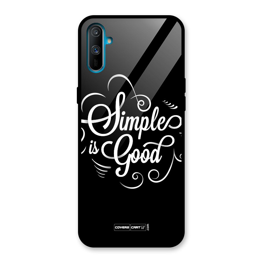 Simple is Good Glass Back Case for Realme C3