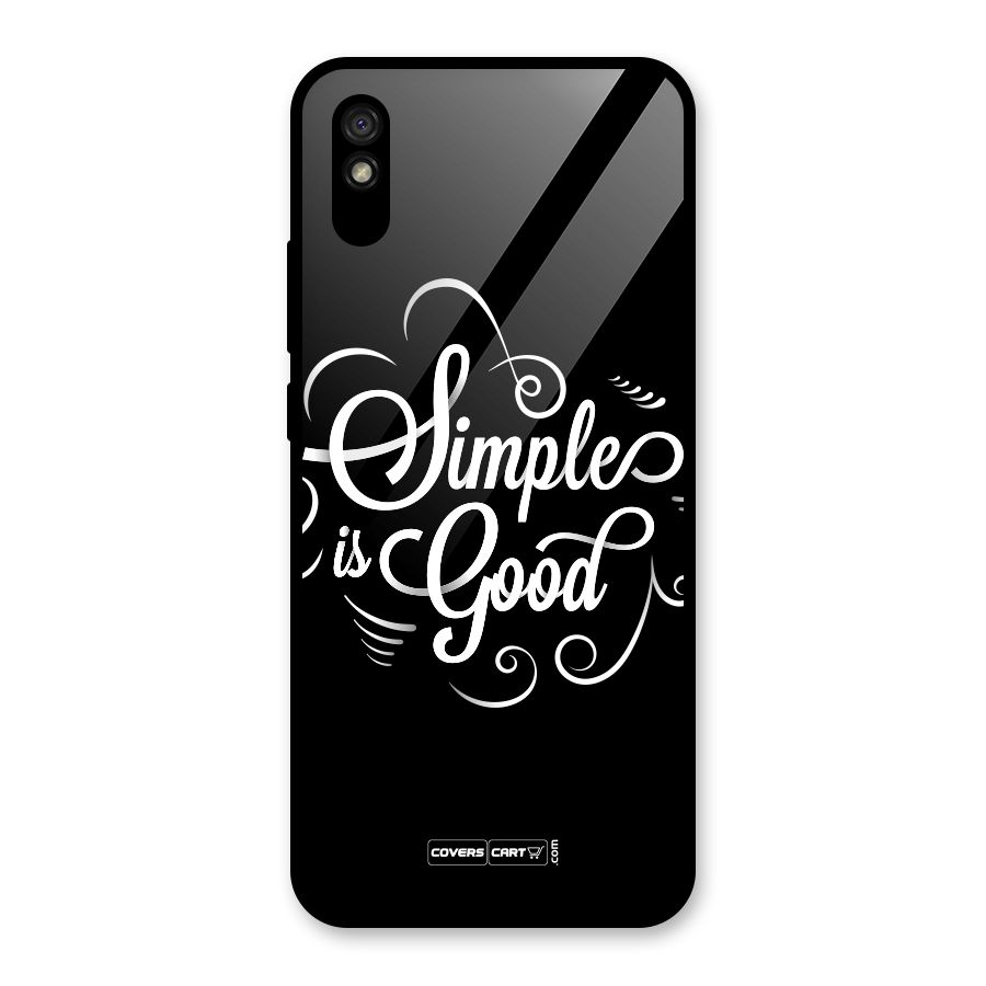 Simple is Good Glass Back Case for Redmi 9A
