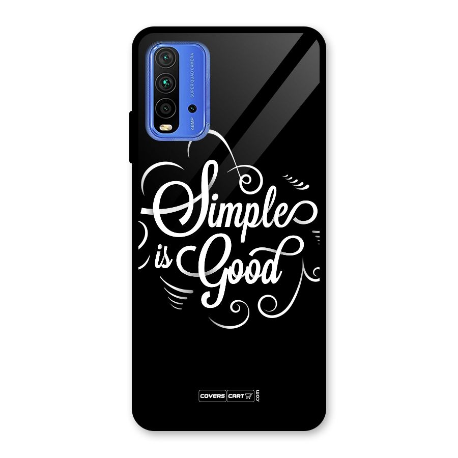 Simple is Good Glass Back Case for Redmi 9 Power