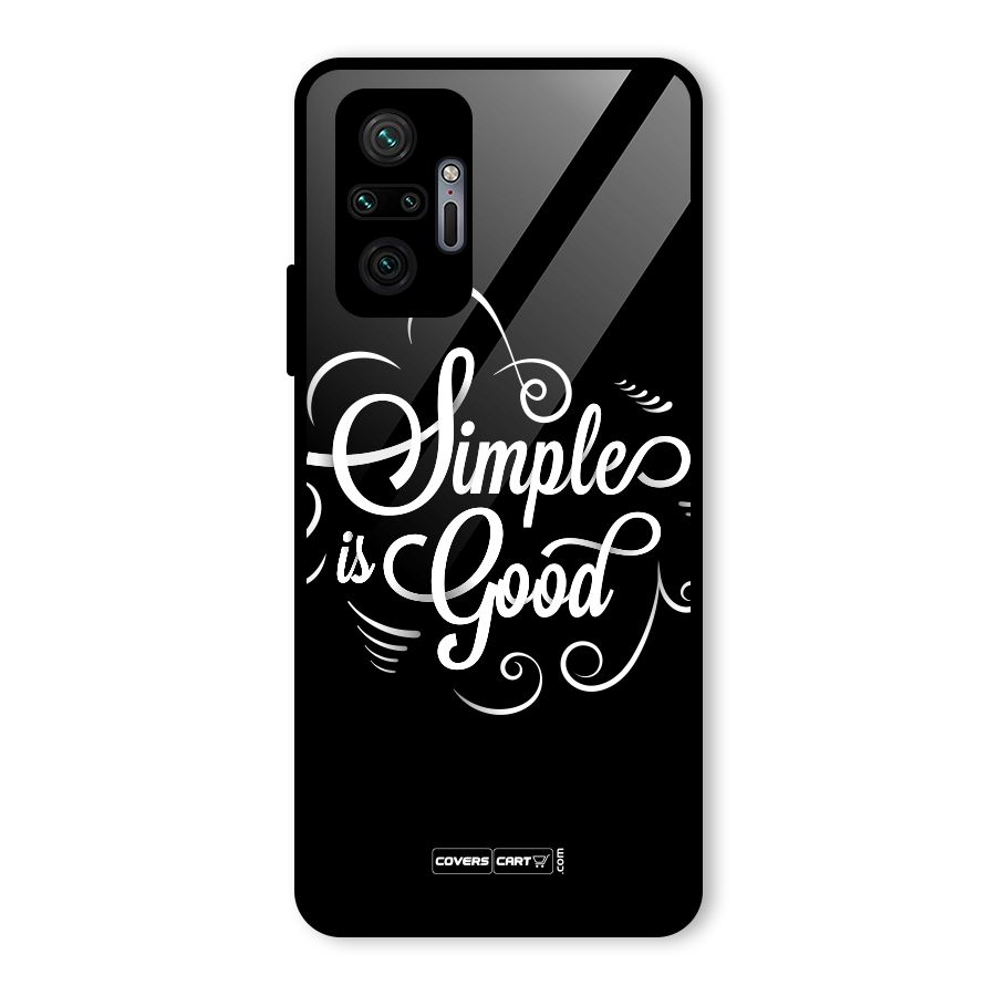 Simple is Good Glass Back Case for Redmi Note 10 Pro Max