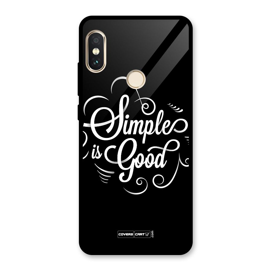 Simple is Good Glass Back Case for Redmi Note 5 Pro