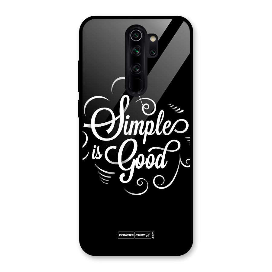 Simple is Good Glass Back Case for Redmi Note 8 Pro