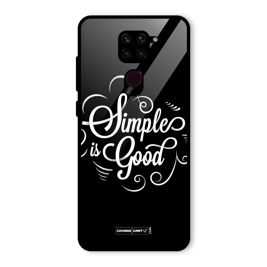 Simple is Good Glass Back Case for Redmi Note 9
