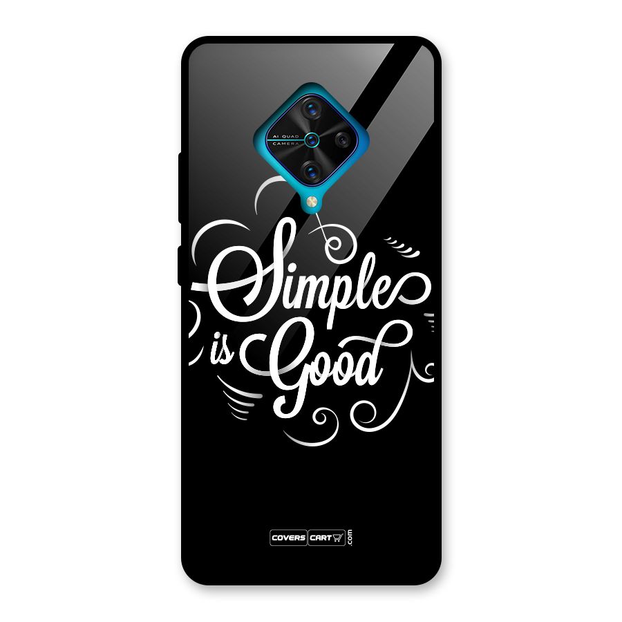 Simple is Good Glass Back Case for Vivo S1 Pro