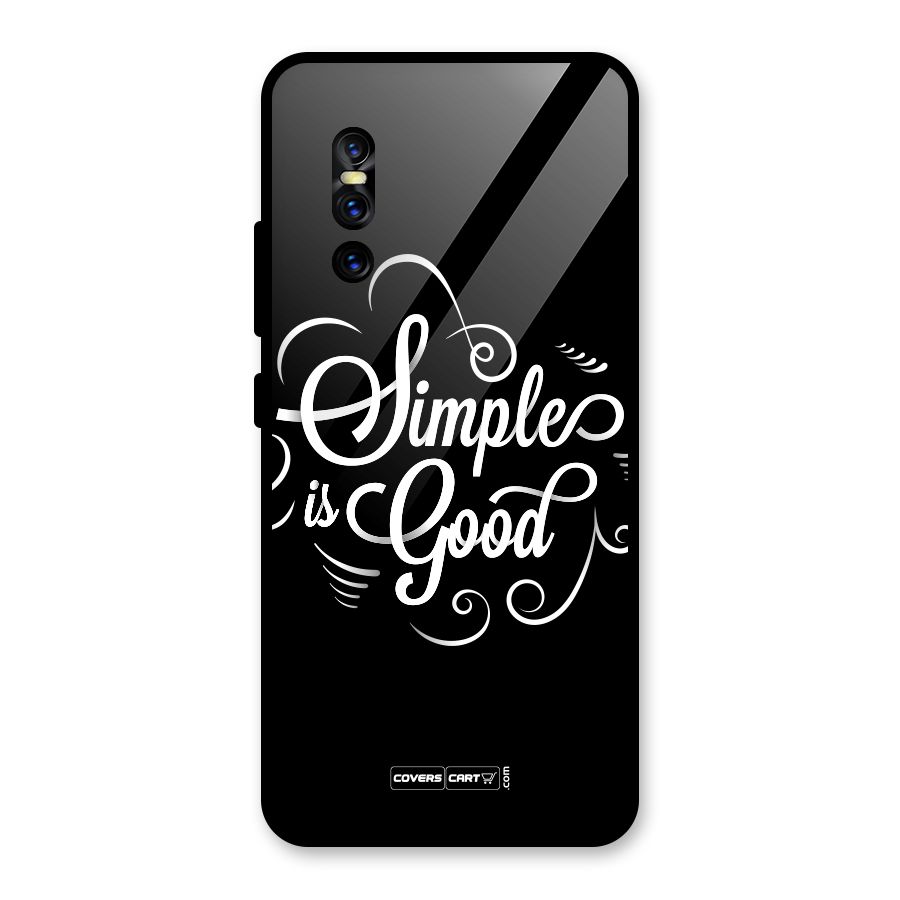 Simple is Good Glass Back Case for Vivo V15 Pro