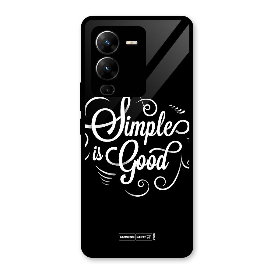 Simple is Good Glass Back Case for Vivo V25 Pro