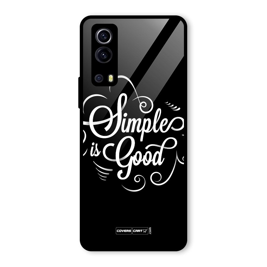 Simple is Good Glass Back Case for Vivo iQOO Z3