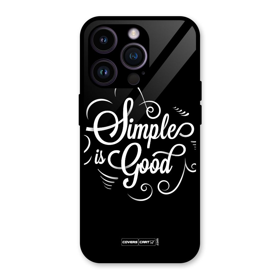 Simple is Good Glass Back Case for iPhone 14 Pro