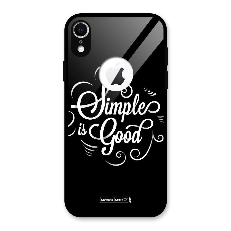 Simple is Good Glass Back Case for iPhone XR Logo Cut