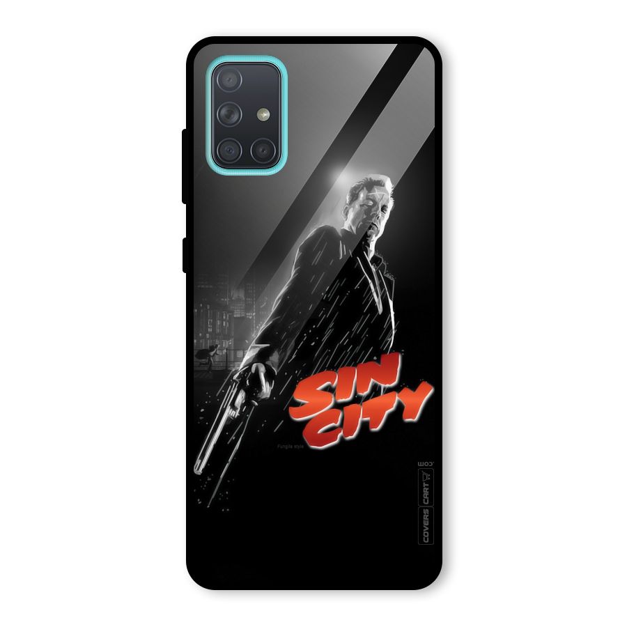 Sin City Glass Back Case for Galaxy A71