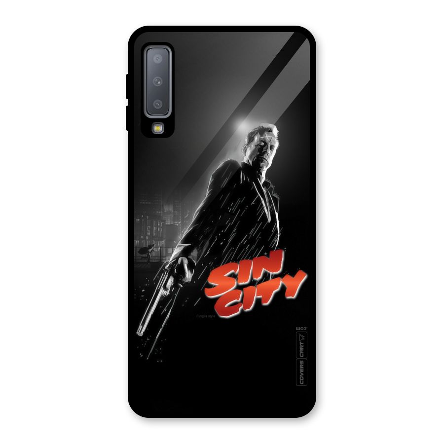 Sin City Glass Back Case for Galaxy A7 (2018)