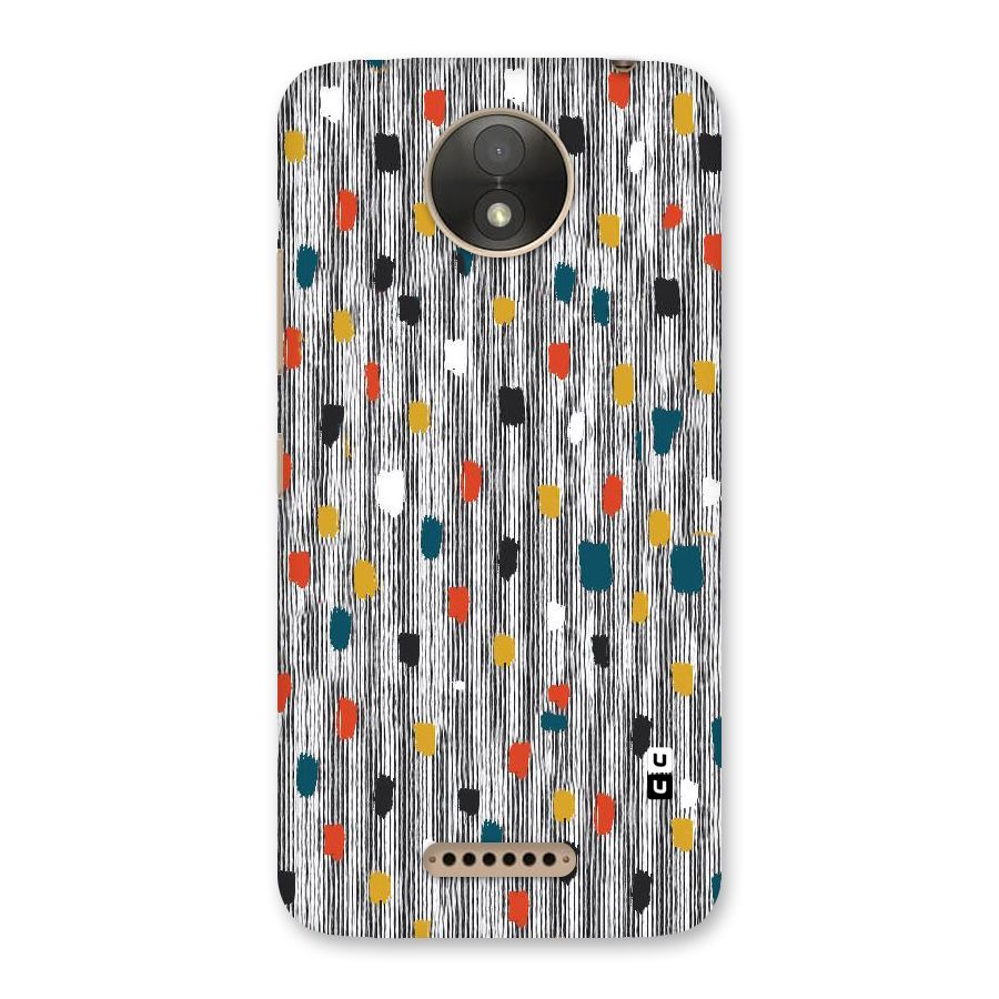 Single Paint Pattern Back Case for Moto C Plus