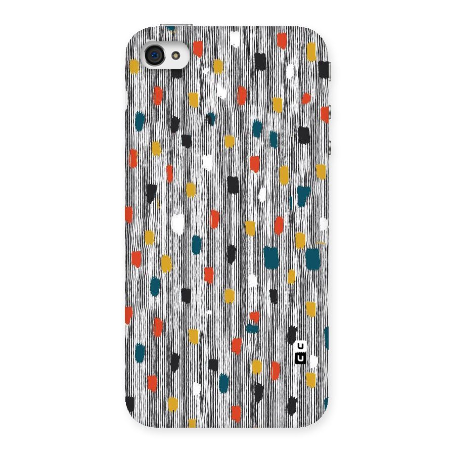 Single Paint Pattern Back Case for iPhone 4 4s