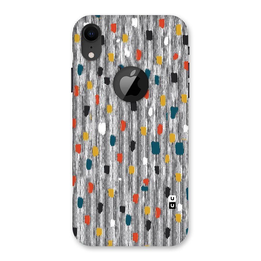 Single Paint Pattern Back Case for iPhone XR Logo Cut