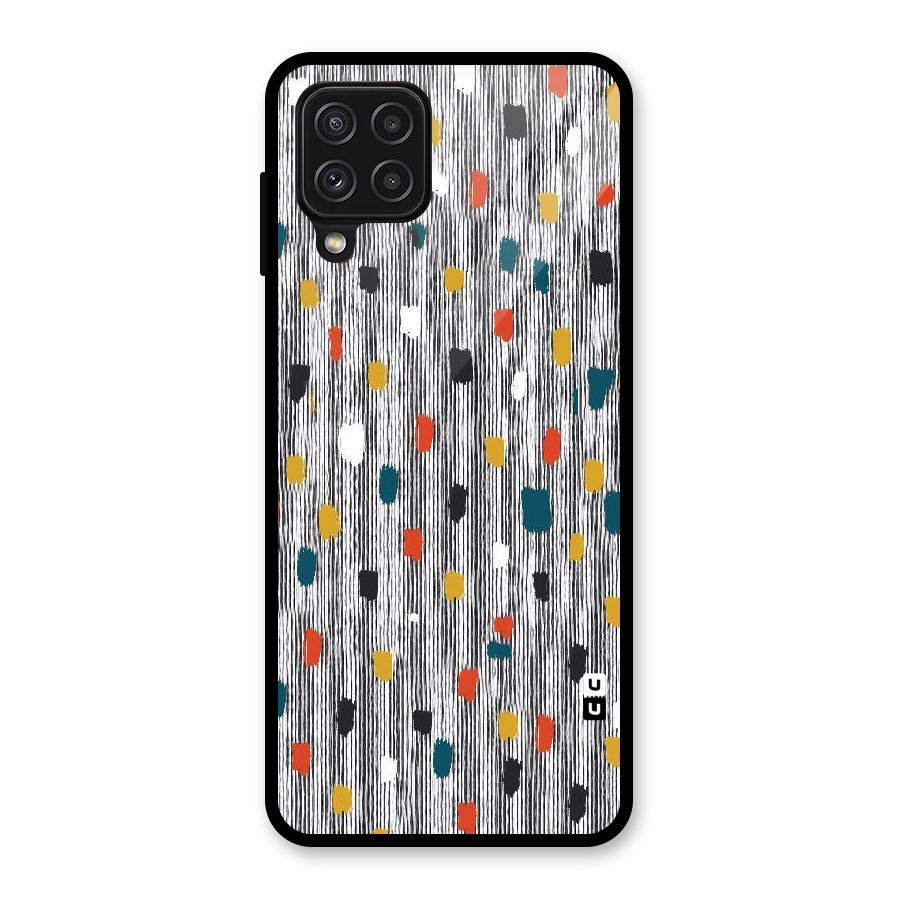 Single Paint Pattern Glass Back Case for Galaxy A22 4G