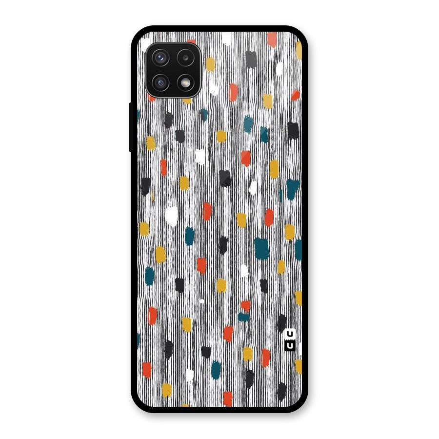 Single Paint Pattern Glass Back Case for Galaxy A22 5G