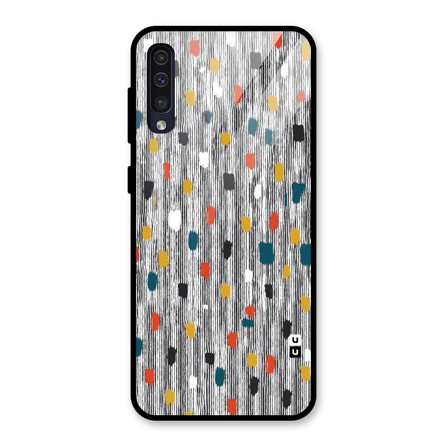 Single Paint Pattern Glass Back Case for Galaxy A30s