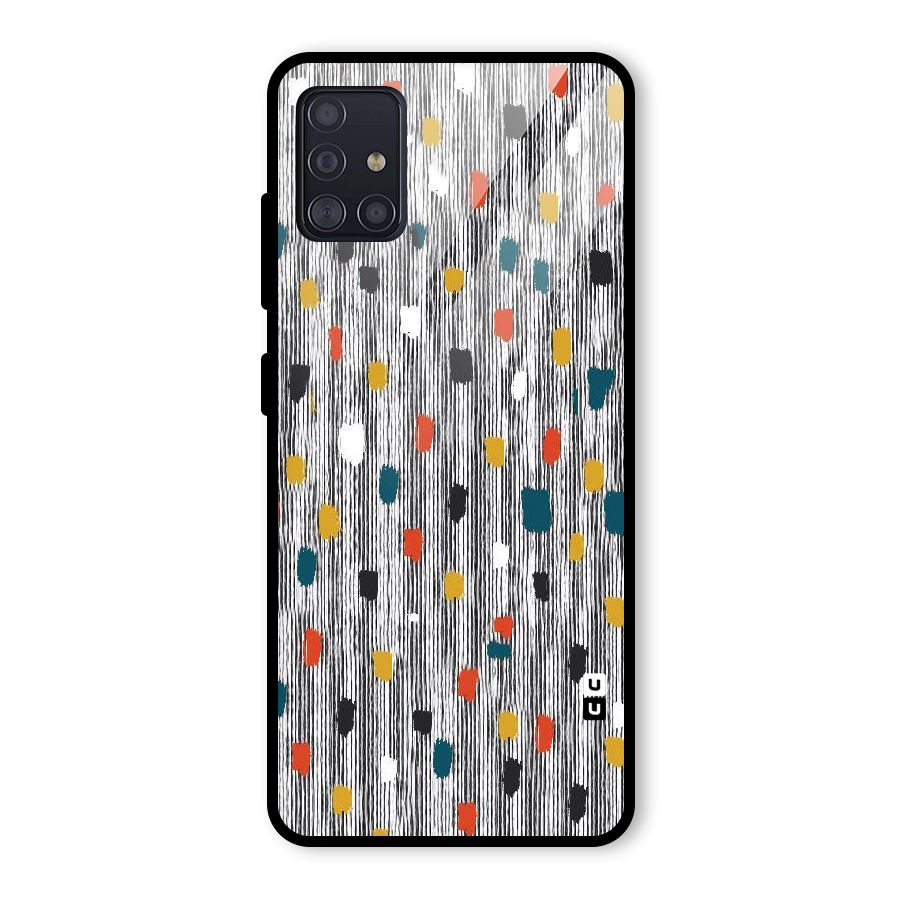 Single Paint Pattern Glass Back Case for Galaxy A51