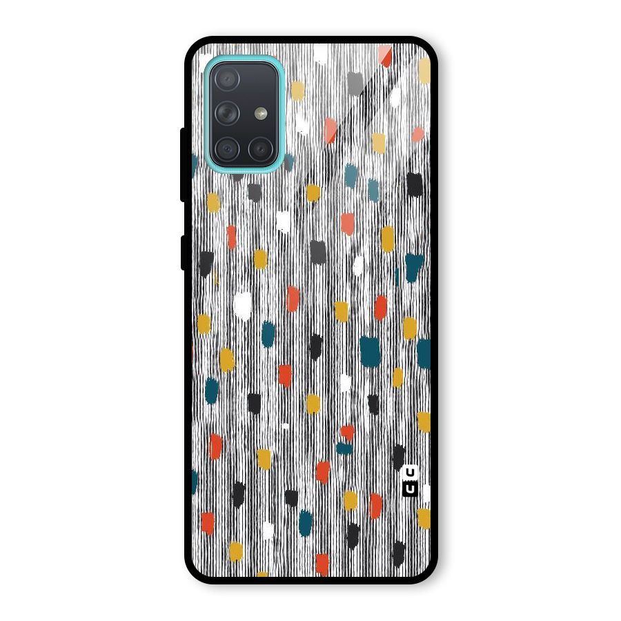 Single Paint Pattern Glass Back Case for Galaxy A71