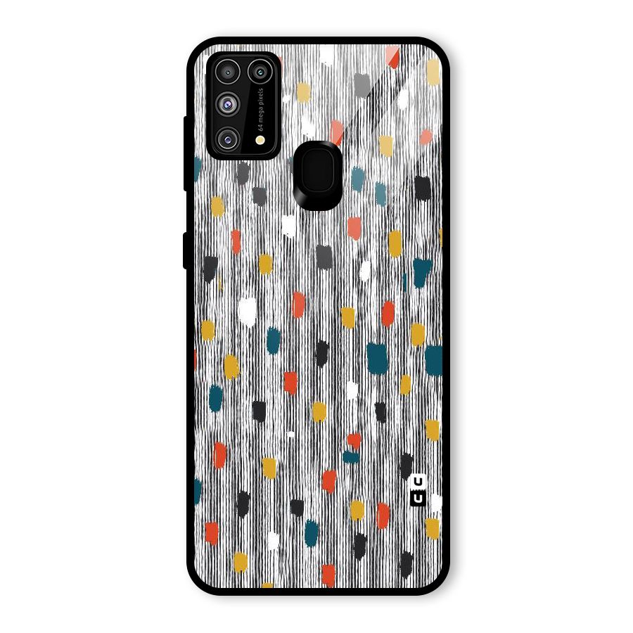 Single Paint Pattern Glass Back Case for Galaxy F41