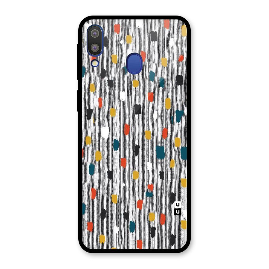 Single Paint Pattern Glass Back Case for Galaxy M20