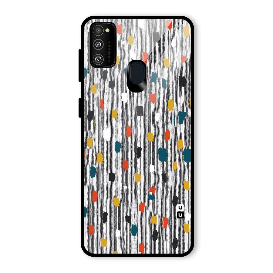 Single Paint Pattern Glass Back Case for Galaxy M30s