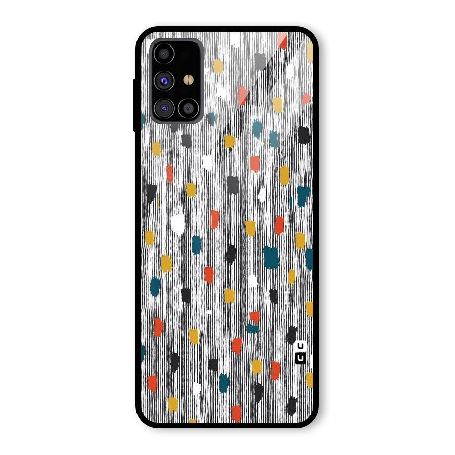 Single Paint Pattern Glass Back Case for Galaxy M31s