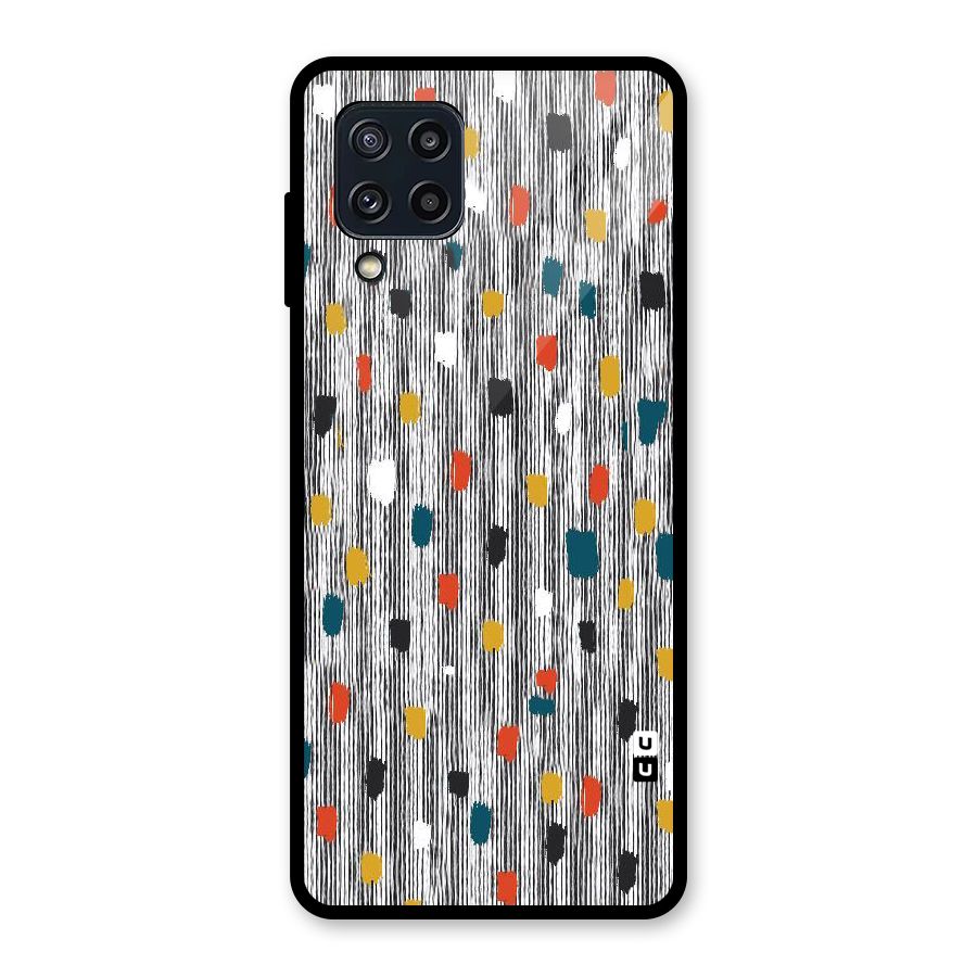 Single Paint Pattern Glass Back Case for Galaxy M32