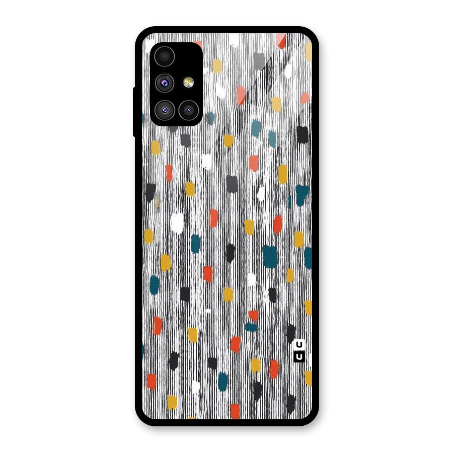 Single Paint Pattern Glass Back Case for Galaxy M51