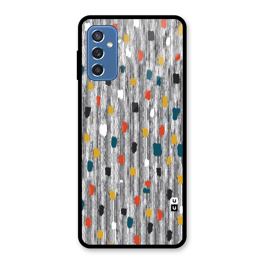 Single Paint Pattern Glass Back Case for Galaxy M52 5G