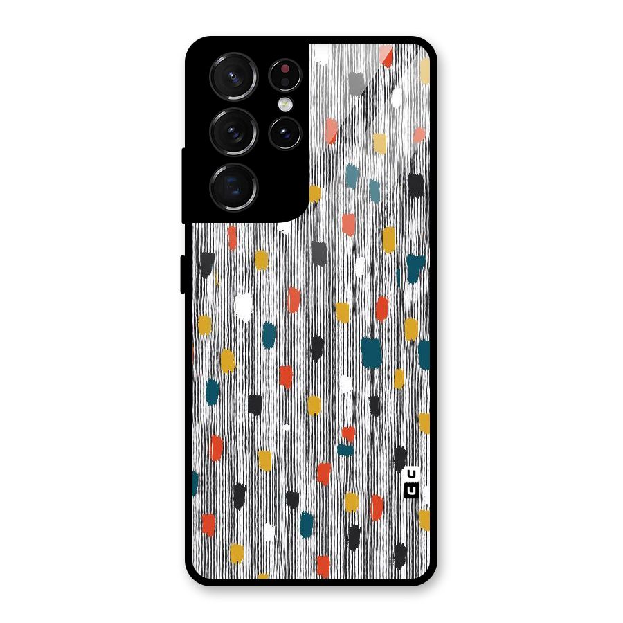 Single Paint Pattern Glass Back Case for Galaxy S21 Ultra 5G