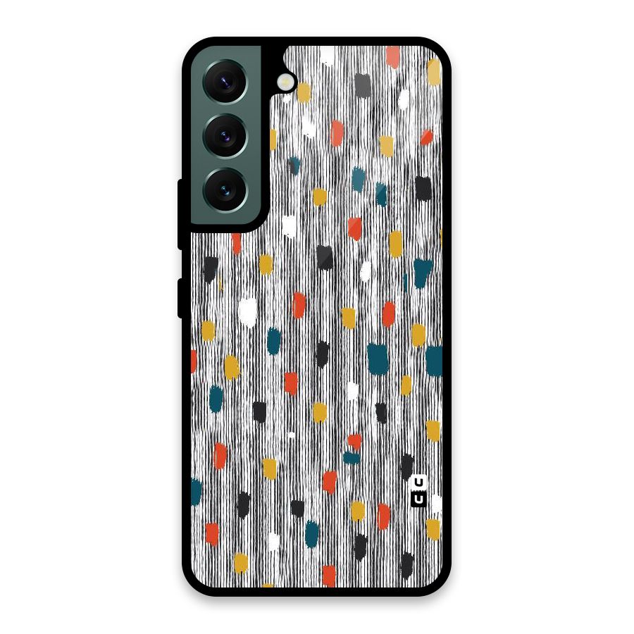 Single Paint Pattern Glass Back Case for Galaxy S22 5G