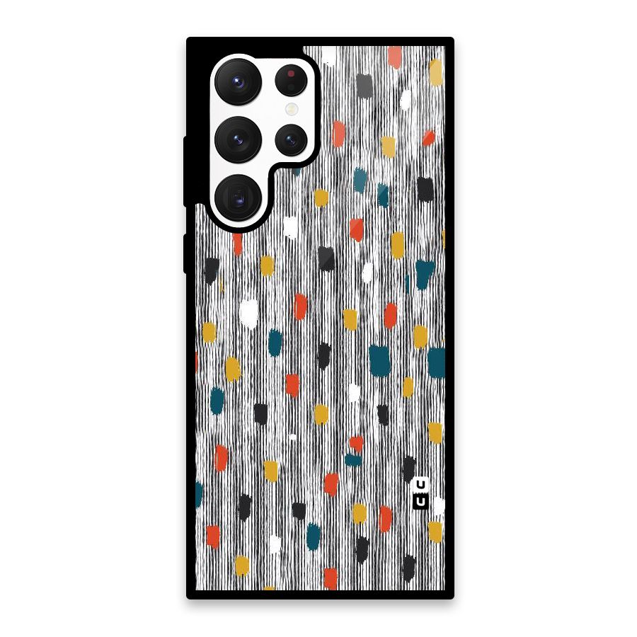 Single Paint Pattern Glass Back Case for Galaxy S22 Ultra 5G