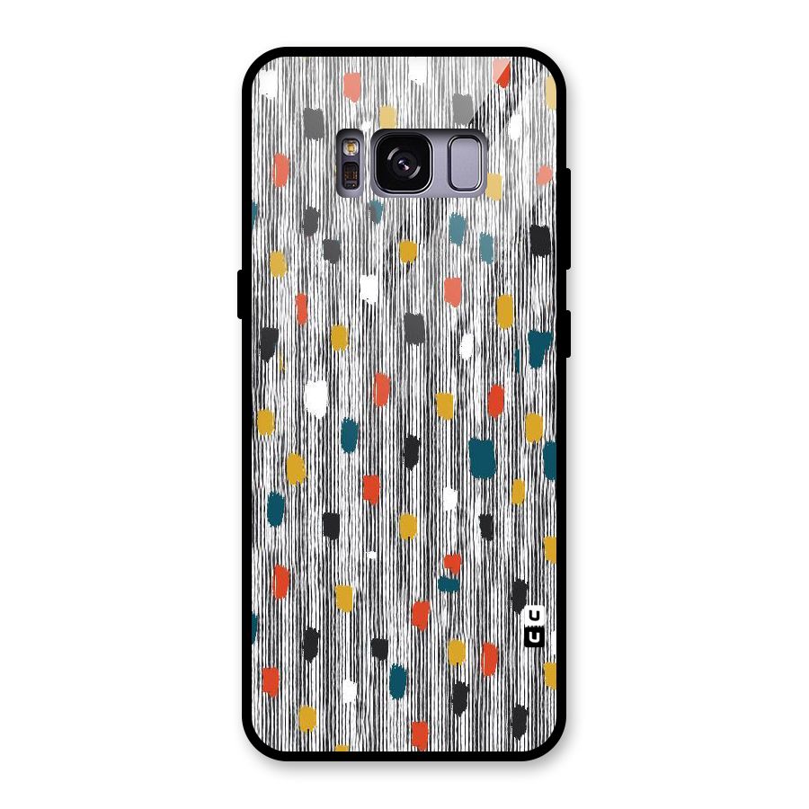 Single Paint Pattern Glass Back Case for Galaxy S8