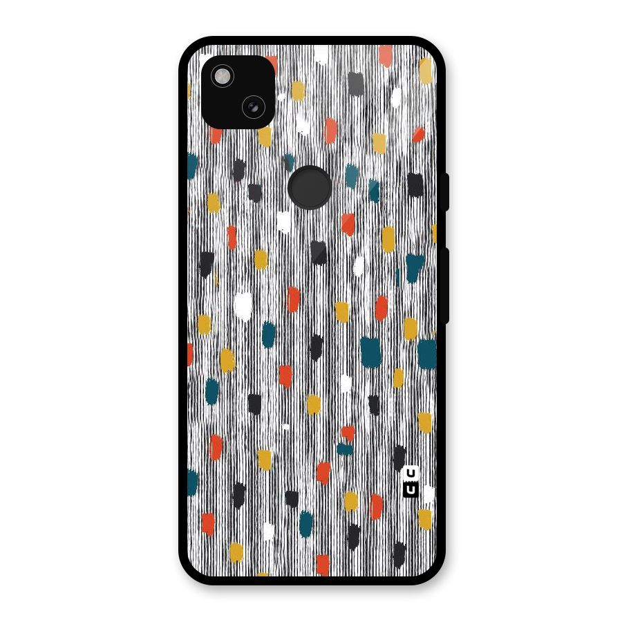 Single Paint Pattern Glass Back Case for Google Pixel 4a