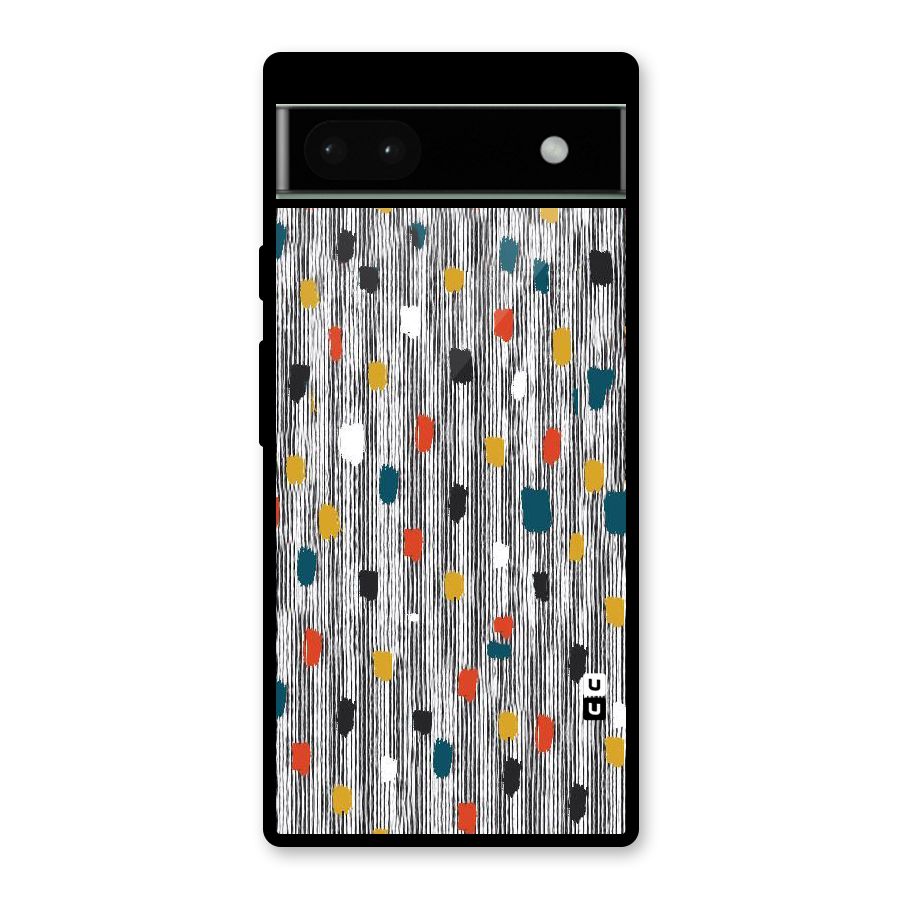 Single Paint Pattern Glass Back Case for Google Pixel 6a