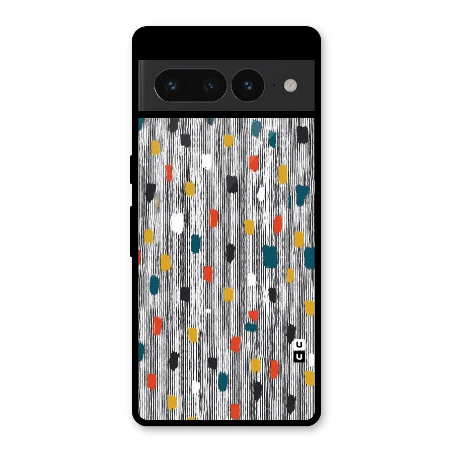 Single Paint Pattern Glass Back Case for Google Pixel 7 Pro