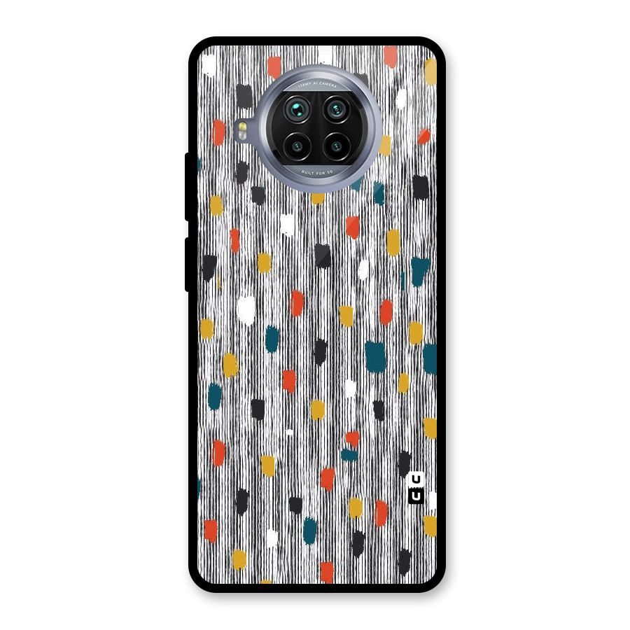 Single Paint Pattern Glass Back Case for Mi 10i