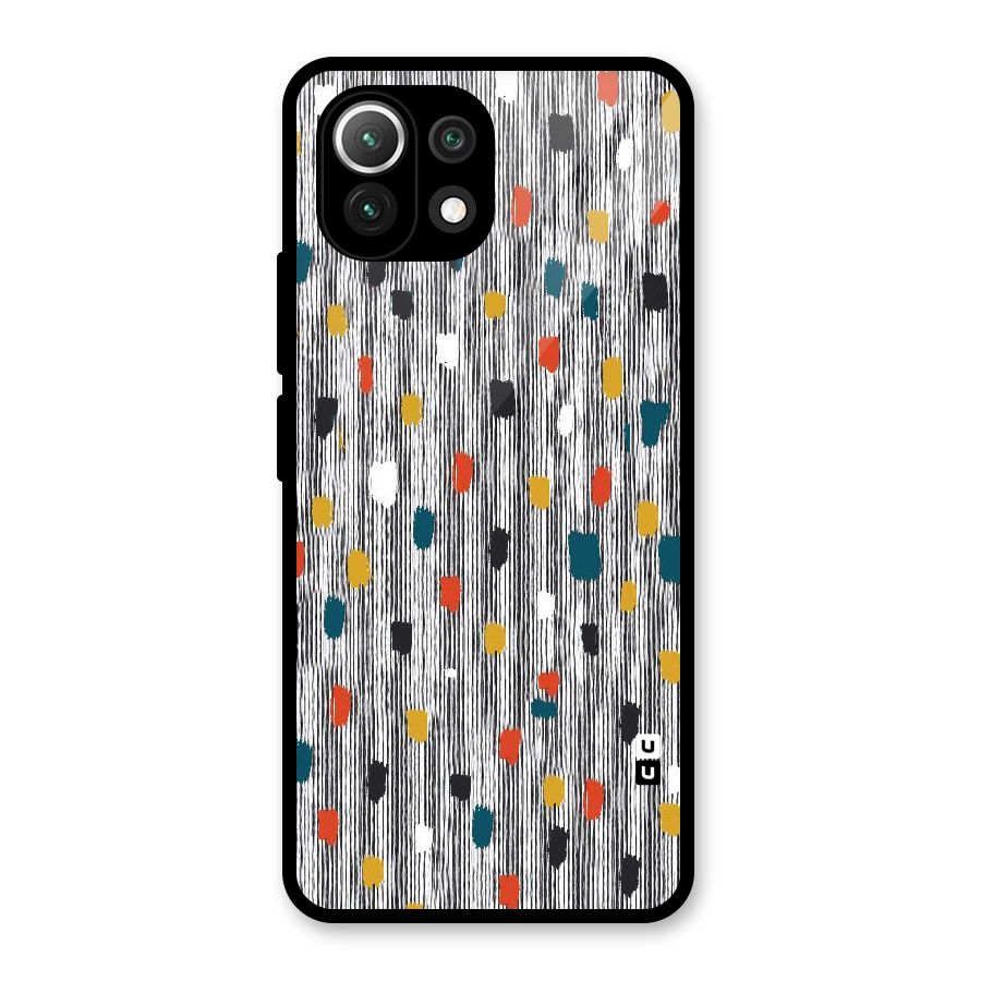 Single Paint Pattern Glass Back Case for Mi 11 Lite